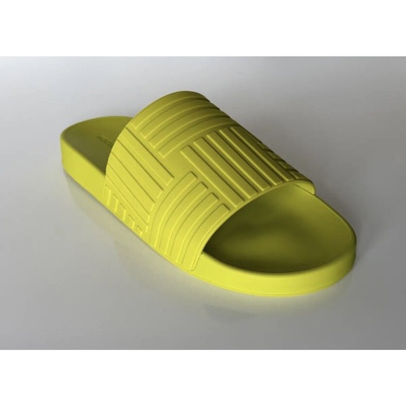 NEW Bottega Veneta Slides Size 12 Rubber Kiwi Slides Sandals (45 Euro) 690105‎ - Picture 7 of 7